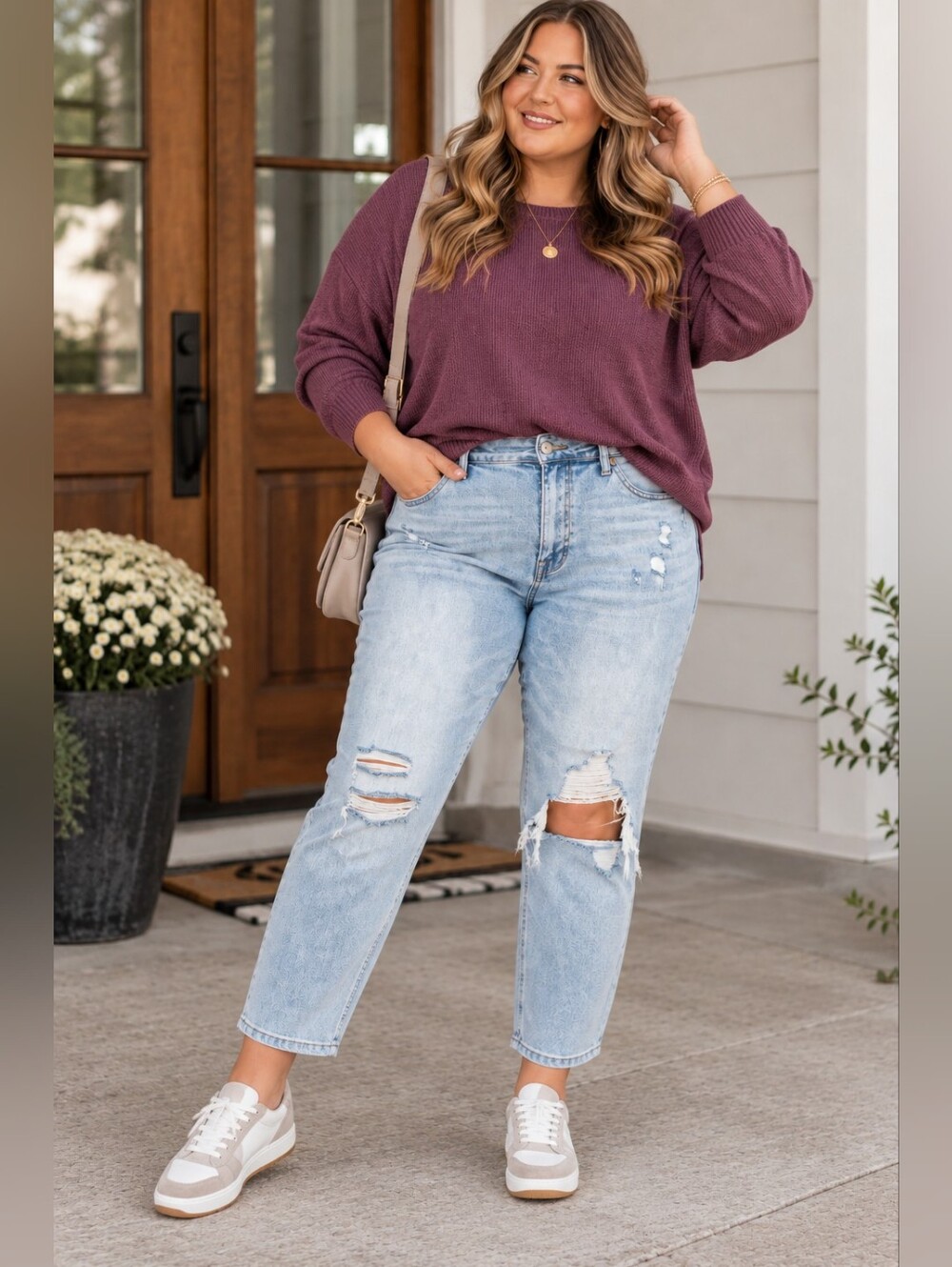 VERVET Slim Straight Boyfriend Jeans Ankle Stretch HR Light Grunge Erika 20W NEW